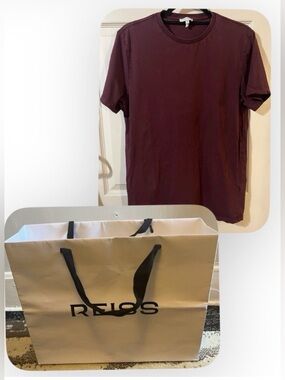 Reiss Crewneck T Shirt Size M & Reiss White Large Shopping Gift Paper Bag